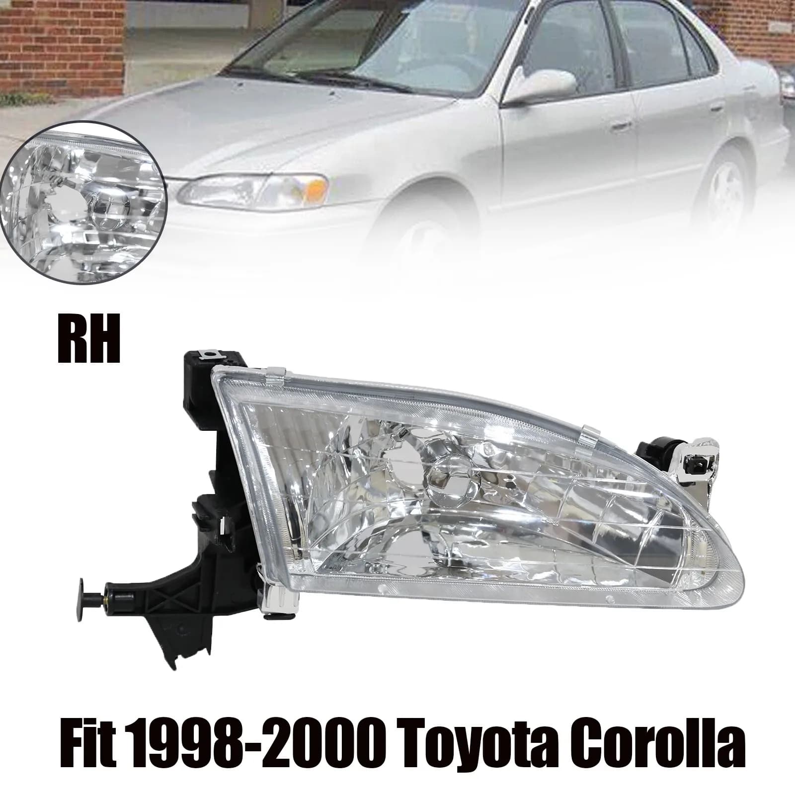Faro Alogeno Destro Lato Passeggero per TOYOTA COROLLA 1998-2000