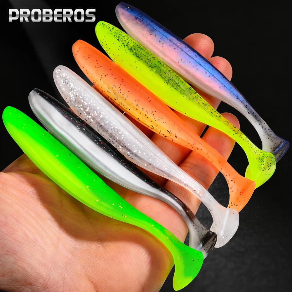 PROBEROS 4/10PCS/Bag Small Fish Tail Soft Bait Artificial Fishing Lures Suit For Fresh/Saltwater Silicone Realistic Fishing Bait