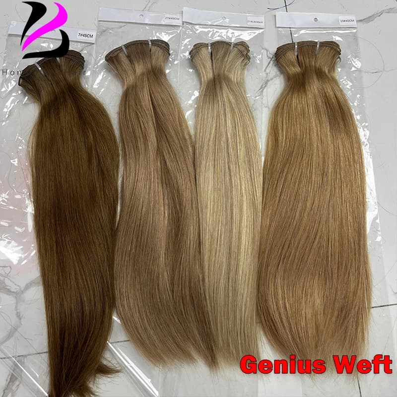 Genius Trama Lisci Brasiliani 100% Natural Human Hair Band Designed Extensions Of Invisible Hair For Women Hair Textiles