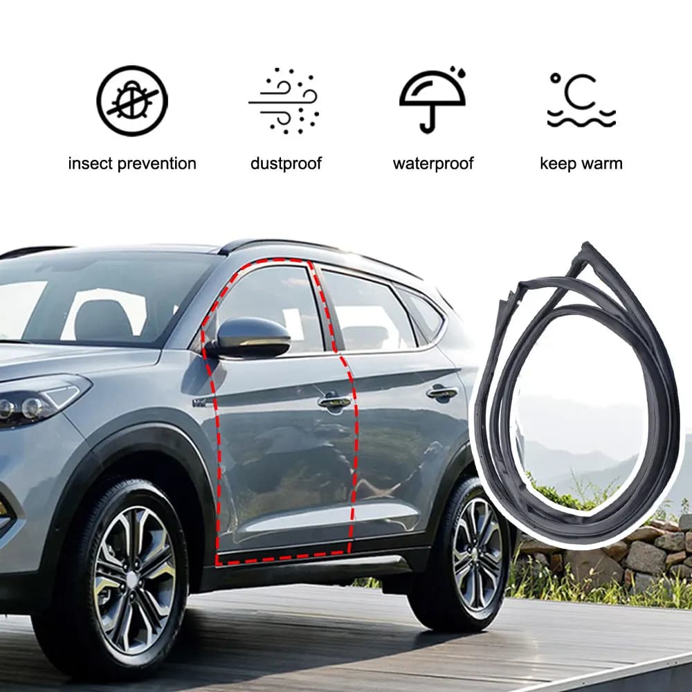 Strisce meteorologiche per porta anteriore sinistra per Hyundai Tucson 2010 2011 2012 2013 2024 2015 Guarnizione in gomma per porta 831402S000