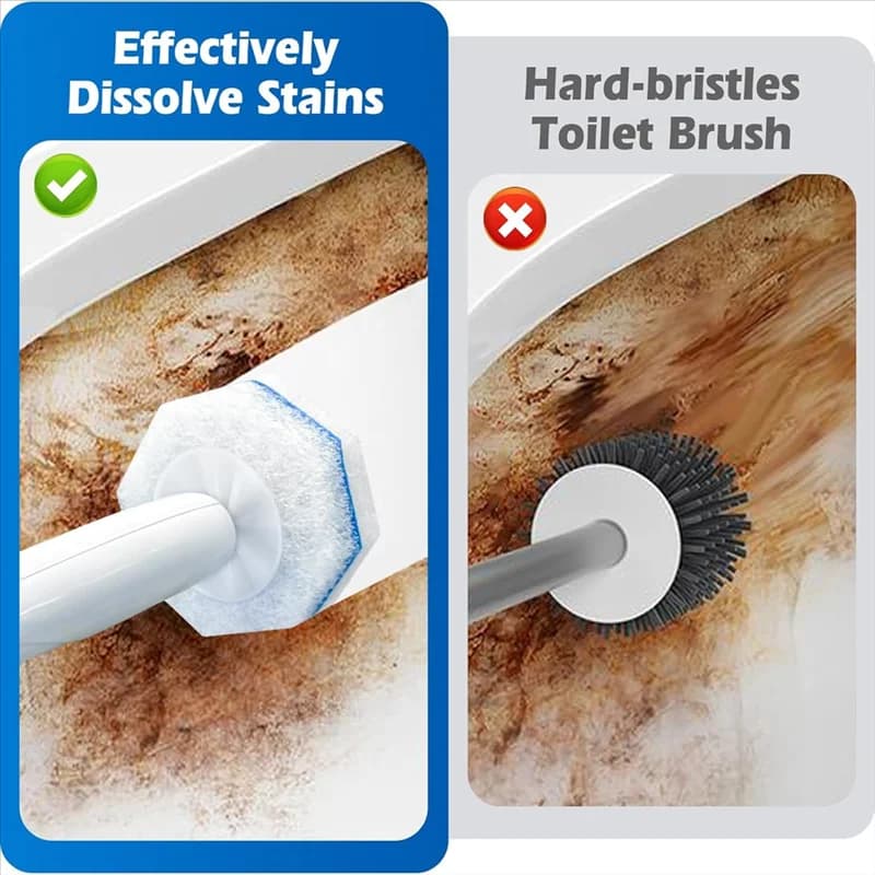 HGFLE-50PCS Ricariche per Scopino WC, Testine Monouso Compatibili con Tutti i Ricariches per Scopino WC, Spazzola WC Usa e Getta