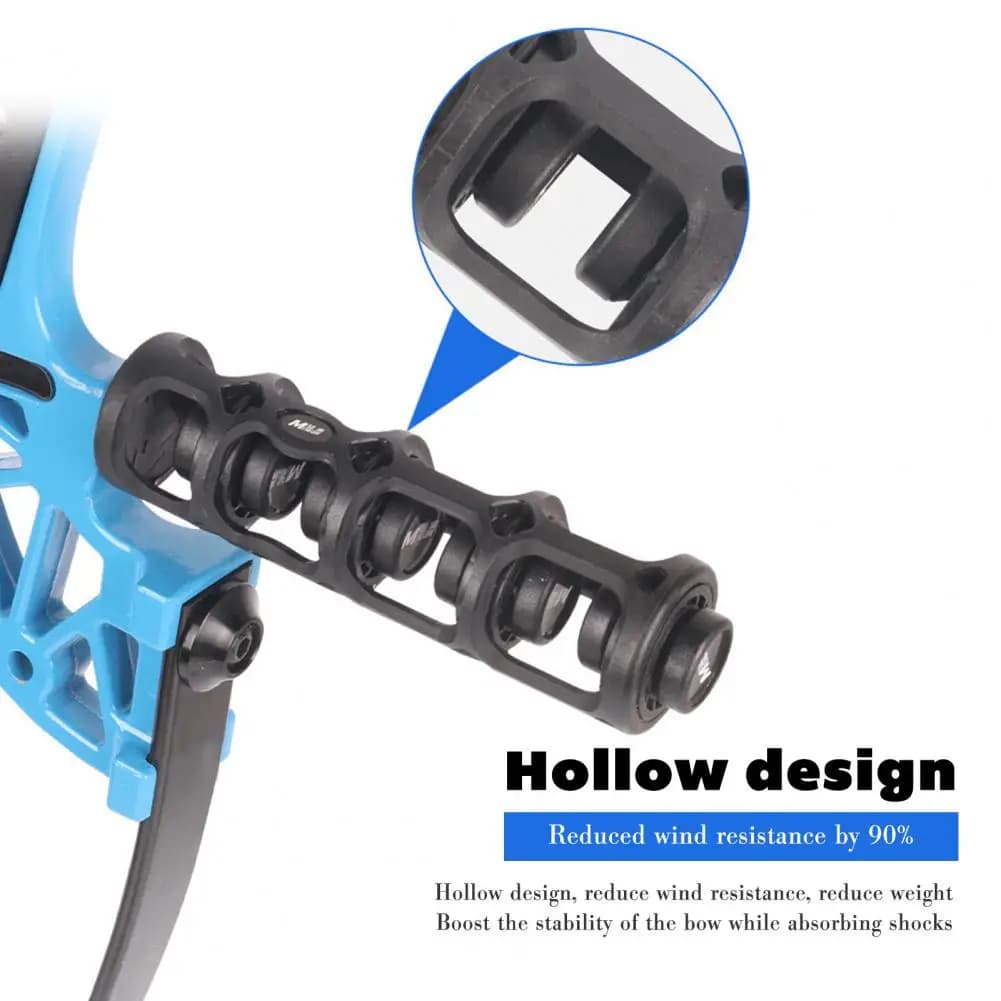Stabilizzatore per arco composto per tiro con l'arco Ammortizzatore Arco Riser per frecce Caccia Tiro con l'arco Sport Stabilizzatore per silenziatori di mira