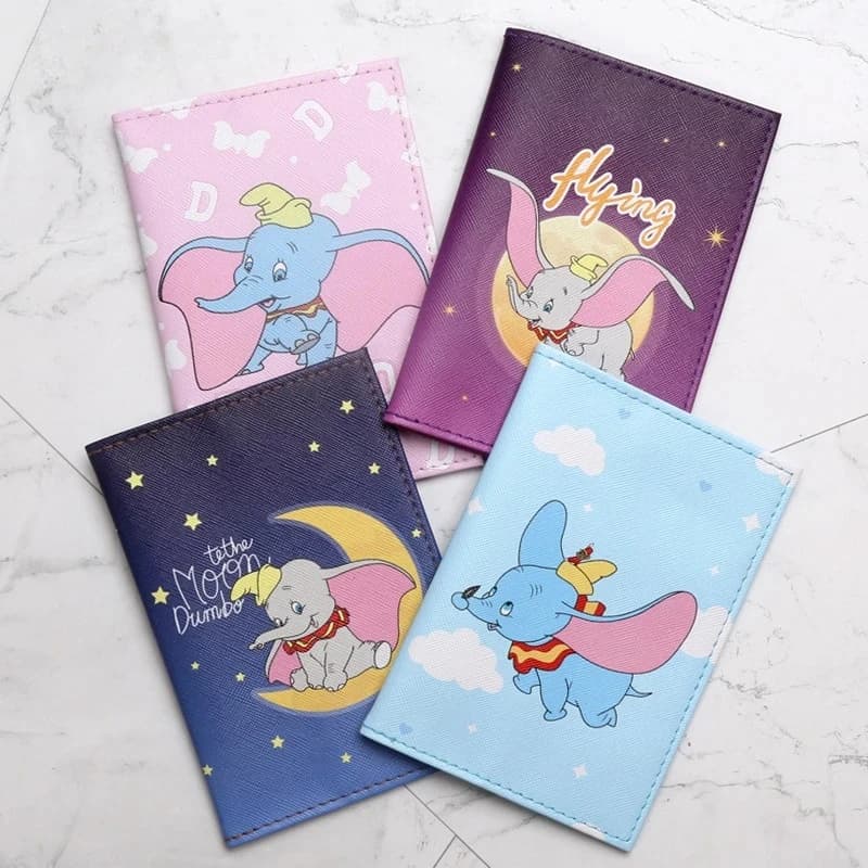 DSN Dumbo Travel Passport Cover Cartoon Fashion PU Holder ID Card Case Business Ticket Passport Case Birthday Gifts