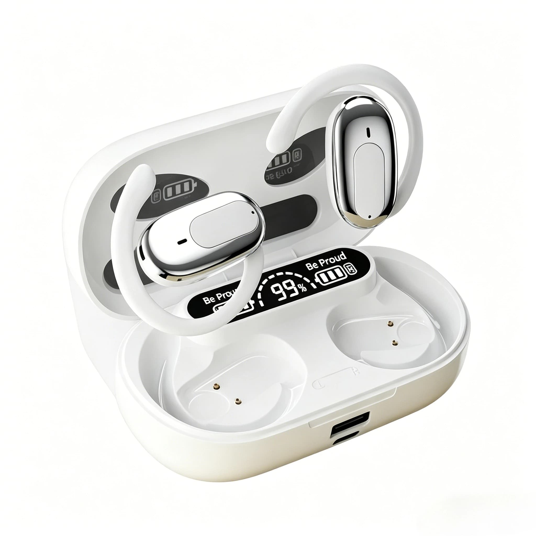 Auricolari Bluetooth Wireless con Connessione Stabile a Lunga Distanza, Trasmissione Audio Senza Rumori e Basso Consumo Energetico, Cuffie TWS