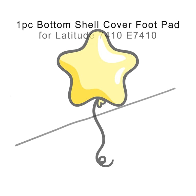 1Pc Bottom Case Pad Rubber Strip Laptop Replacement Foot Pad For Latitude 7410 E7410 Non-Slip Bumper Feet Strips
