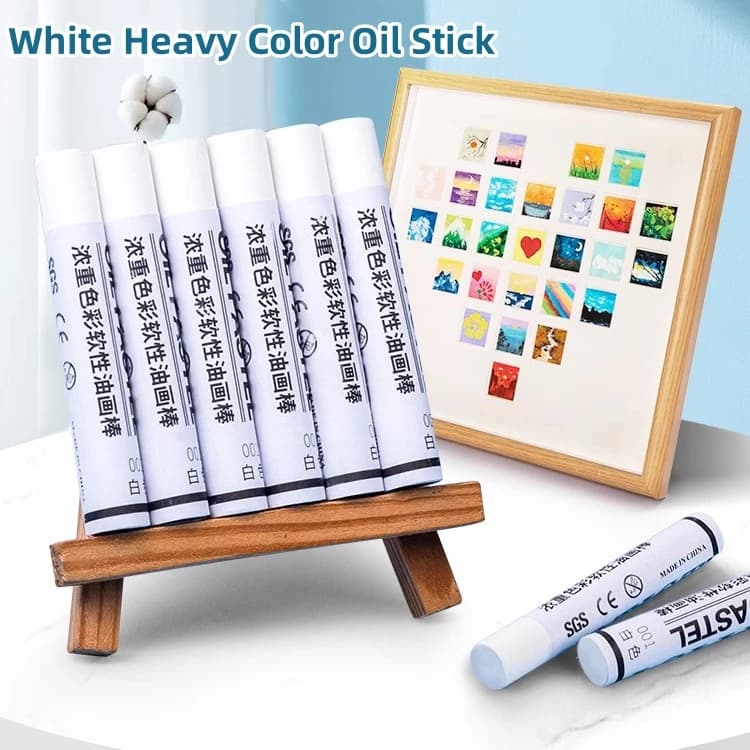 6/12 pezzi artista pittura professionale pastello a olio stick set colore bianco vernice morbida graffiti pastello disegno arte studenti forniture
