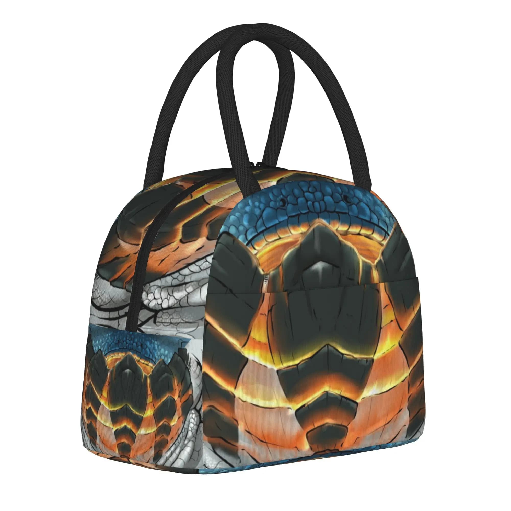 Dodogama Monster Hunter World Borsa termica per il pranzo, borsa frigo, contenitore per il pranzo, Kanji MHW, borsa per il pranzo, borsa per il cibo, per lavoro, picnic