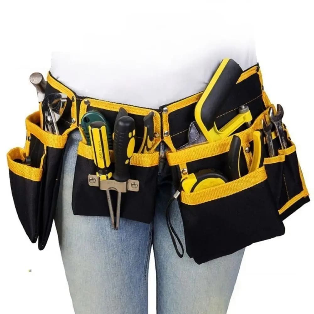 Nuova Borsa Porta Attrezzi da Elettricista in Tessuto Oxford, Cintura Multifunzionale con Tasche in Nylon per Organizzazione e Conservazione Domestica