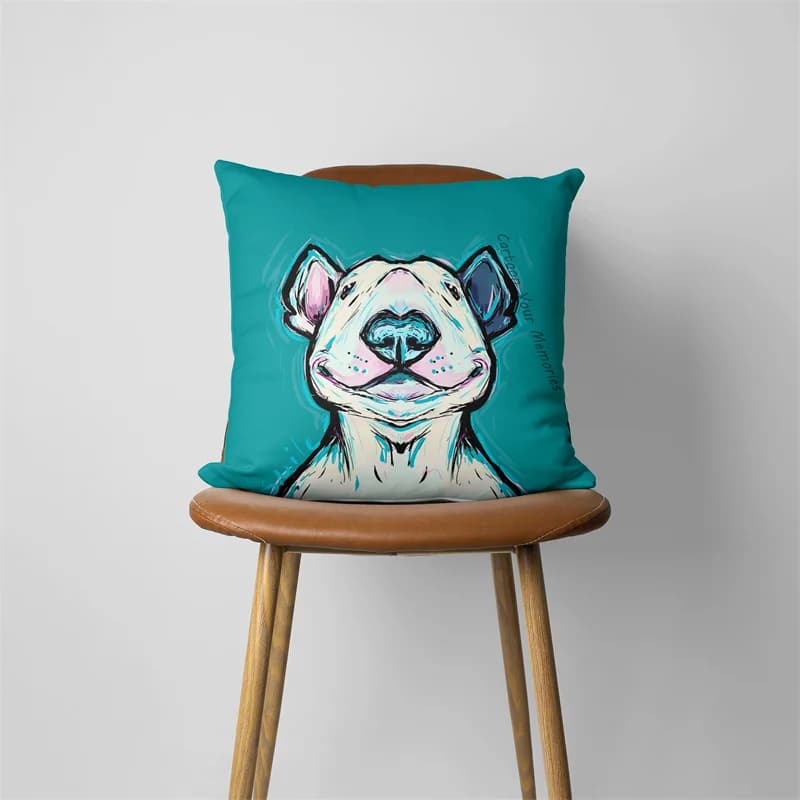 Pillow Case Bull Terrier Series Home Decorative Gift Sofa Car Cushions 45x45cm Square Pillowcase Chair Pillow Cove 525