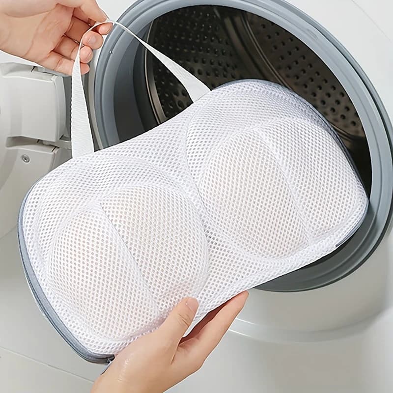 Stereo Anti-deform Bra Laundry Bag With Handle Honeycomb Mesh Zipper Lingerie Washing Protector For Underwire Bra Washing Machin