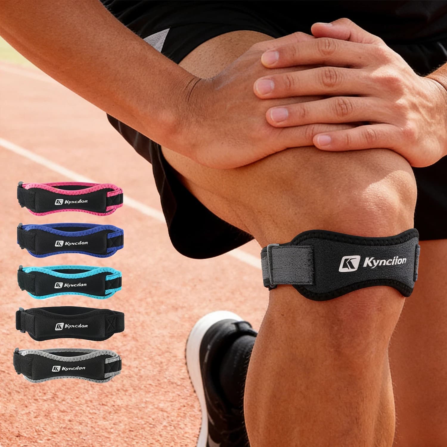 Adjustable Rotula Belt in Silica Gel, Ginocchio Tendine Protection, Gymnaec Support for Running, Sport, Cycling and Gym
