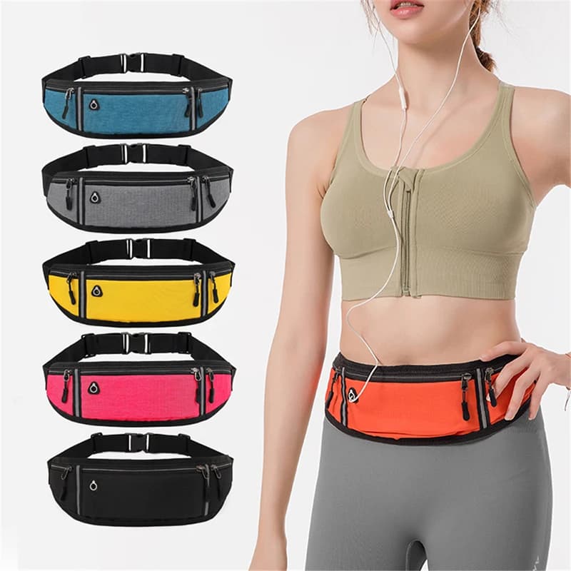Professional Waist Running Bag Sports Fanny Pack Women Men Hidden Pouch Belt Waterproof Gym Bag Mobile Phone Running Waist Pack