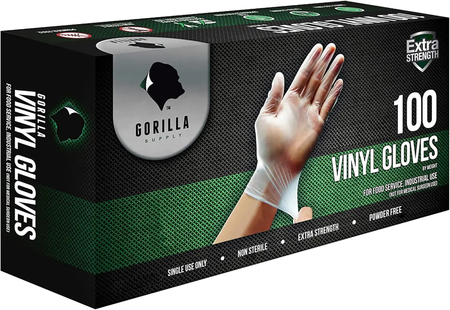 Disposable Heavy Duty Vinyl Gloves Latex & Powder Free, BPA Free Food Safe, 100, 300, 1000, S, M, L, XL