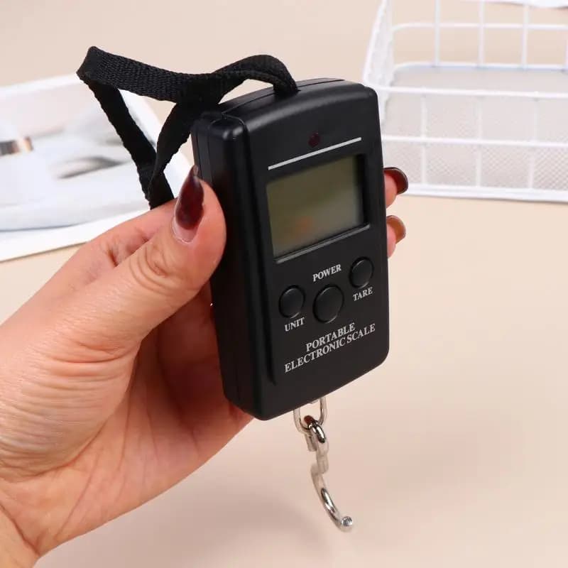 Bilancia Digitale Portatile Multifunzione da 40kg per Pesca, Valigie e Viaggi, Strumento di Pesatura Elettronico Mini