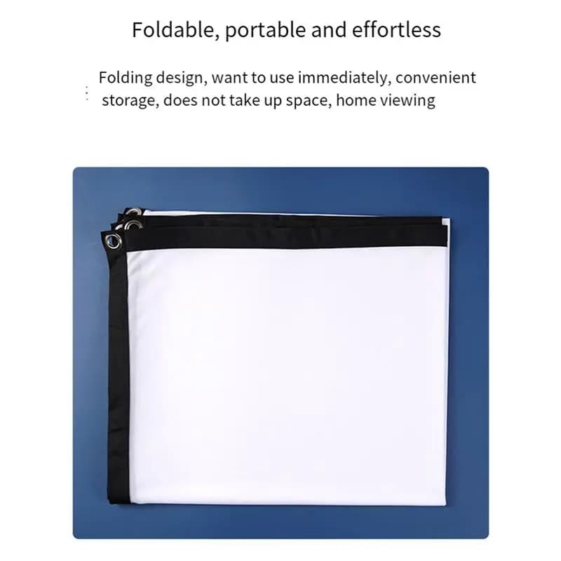 Reliable-150 Inch Portable Projector Screen 16:9 Simple Projector Curtain High Density Soft Projection Screen For Home Office,15