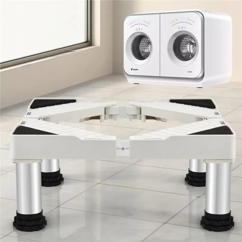 Base per lavatrice a tamburo piccola, con rialzo per il lavaggio di biancheria intima, telaio a doppio rullo in plastica, strumenti per l'organizzazione domestica