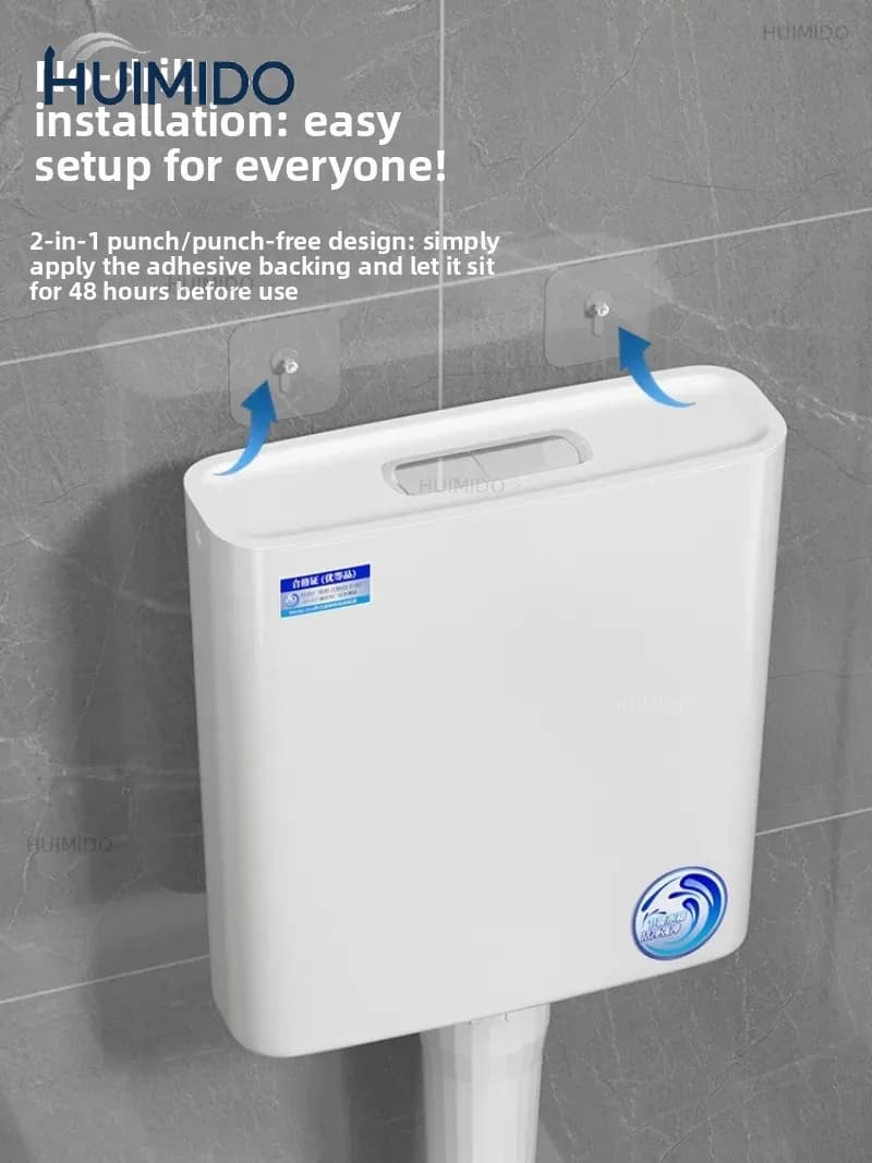 WG6Q Toilet Flush Tank, Household Bathroom Squatting Toilet, Thickened Toilet Wall-mounted Energy-saving High-impulse Pumping