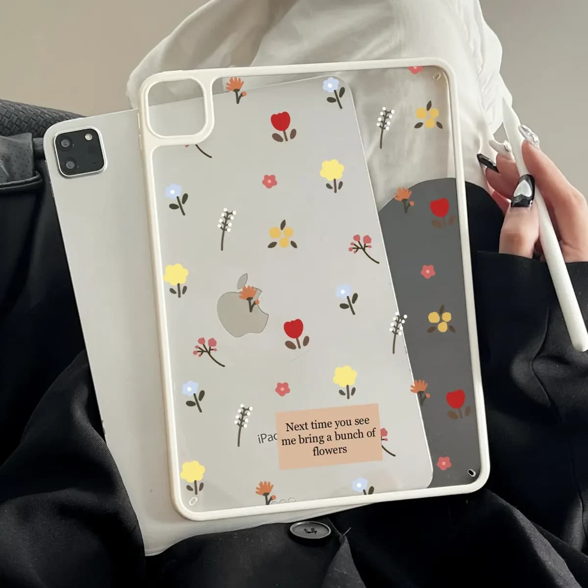 Cover Floreale Colorata Y2K per iPad Pro 13 11th M5 M4 12.9 A16 10 8 7 9th 10th, per iPad Air 11 M2 M3 Mini, Custodia per Tablet