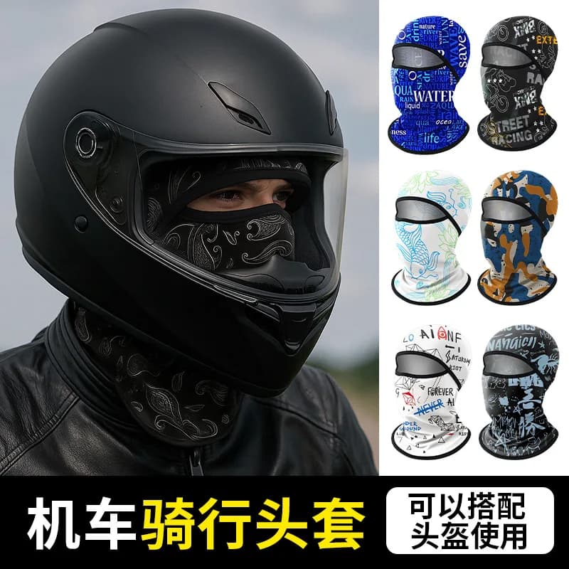 Cappuccio termico in pile integrale ciclismo all'aperto maschera antivento stampa mimetica berretto pullover multifunzionale a prova di freddo