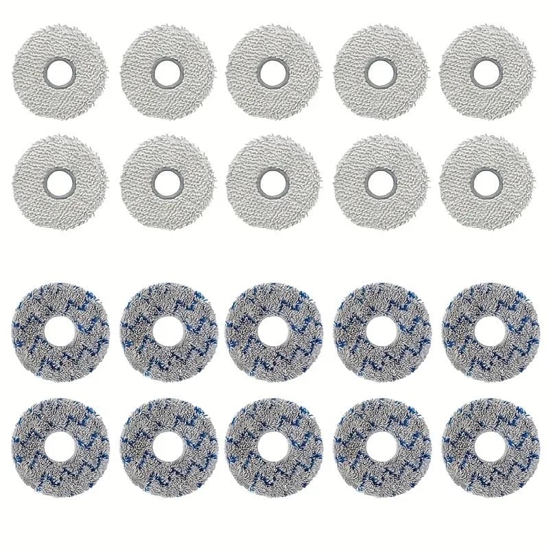20 Compatible Replacement Parts For Various Xiaomi Robot Vacuums, Including 20 Mop Pads