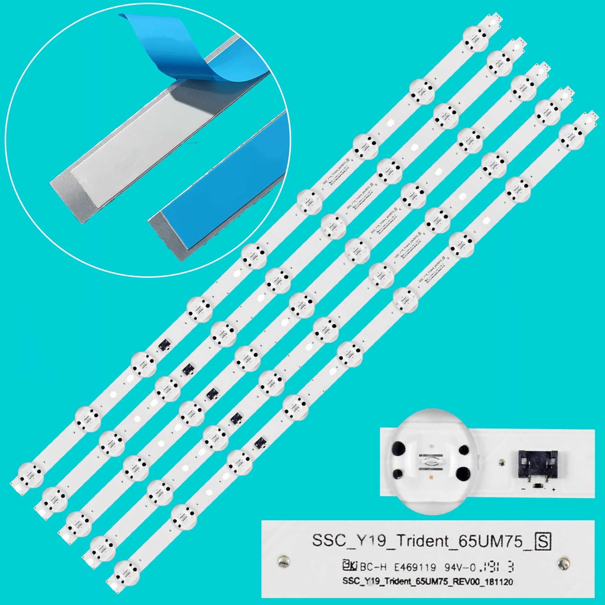 Striscia di retroilluminazione a LED per 65UM7610PLB 65UM671COSB 65UM7520PSB 65UM7650PCB 65UN8100PLB 65UM7510PLA