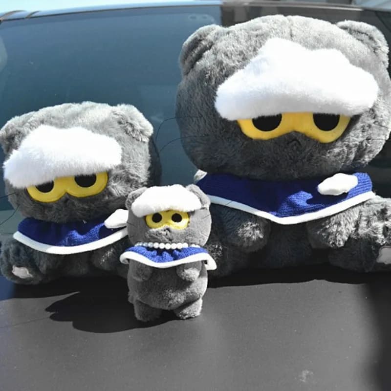 Peluche Kpop Bigbang Gdragon ZOA, Portachiavi a Forma di Gatto Grigio Carino Skzoo, Ciondolo Kawaii, Pupazzo di Peluche, Regalo