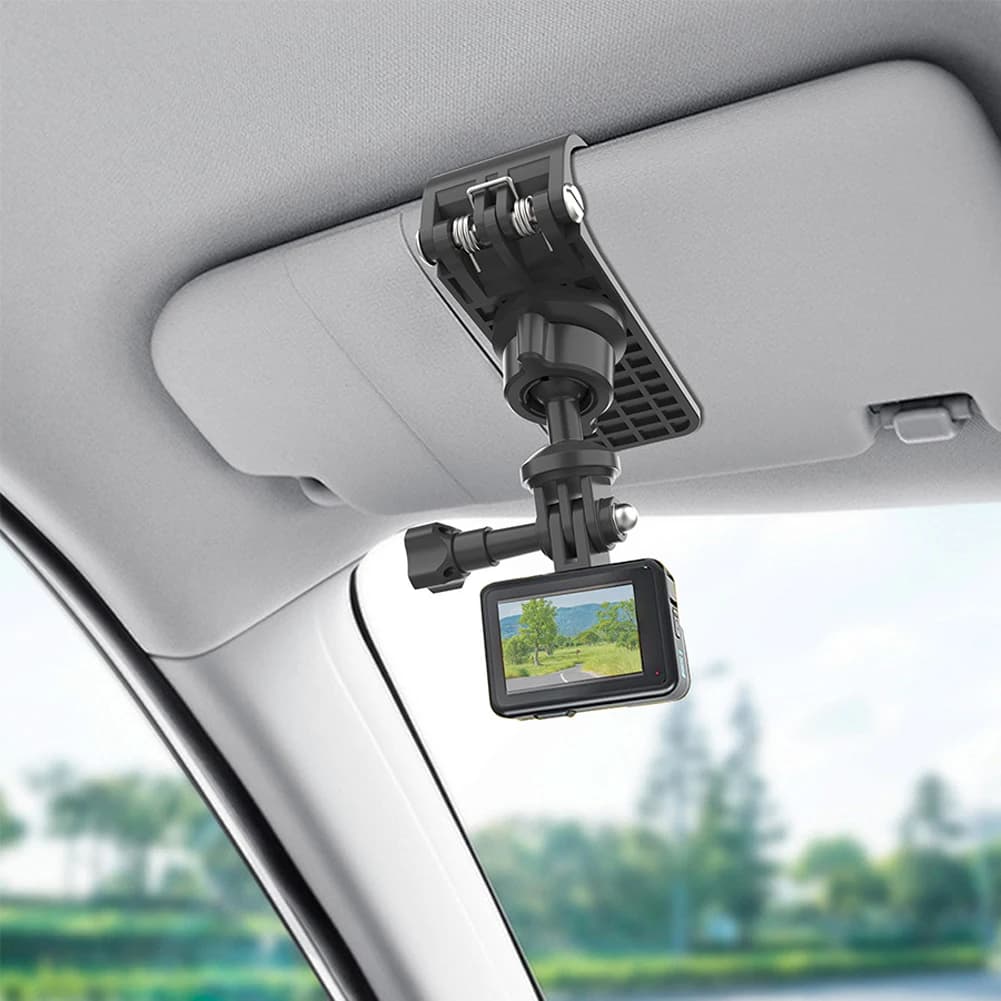 Supporto Adattatore per Espansione con Rotazione a 360° per Visiera Auto, Staffa per Fotocamera da 1/4 di Pollice per DJI Osmo Pocket 3, Action 4, Insta360