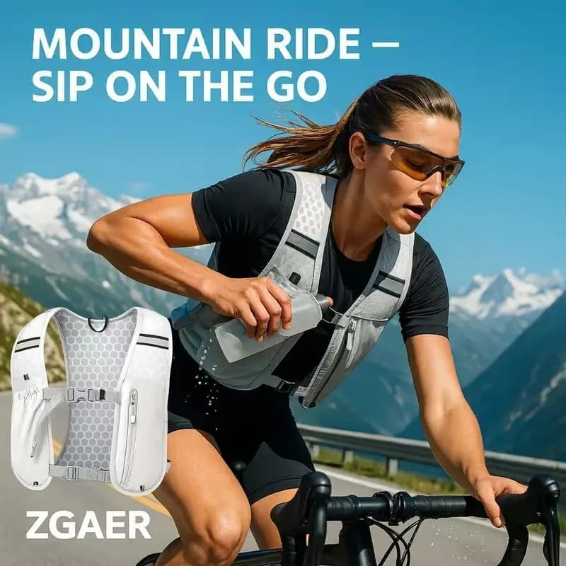Cycling and Lightweight Running vest, Reflective vest for Hiking and Running with Pocket Phone and Wallet