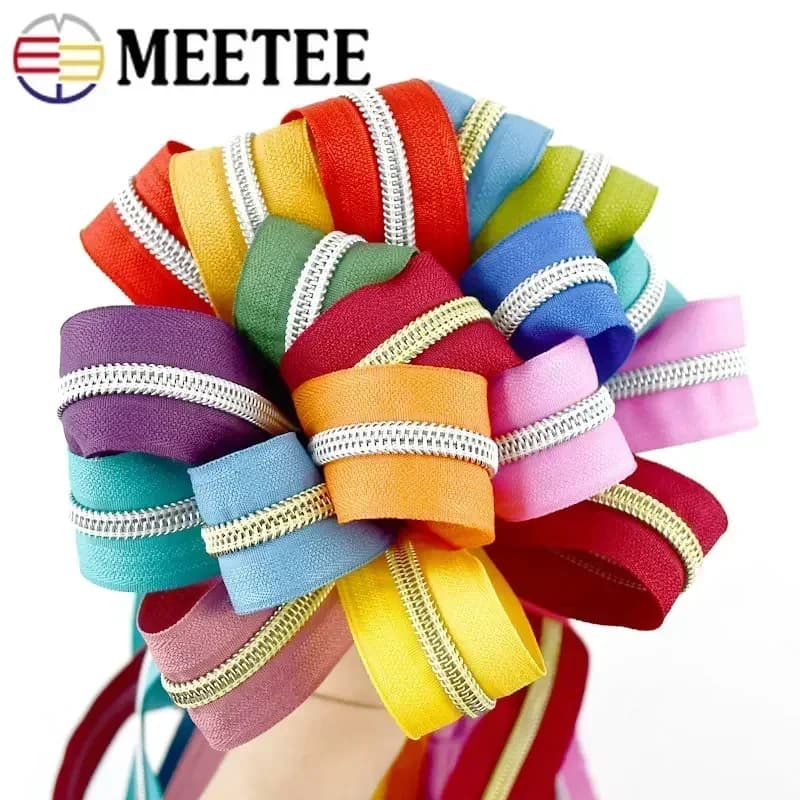 2/5/10/20M 5 # Nastro per cerniera da cucito Cerniere in nylon per borsa Bobina Rotolo Zampe al metro Kit di riparazione per indumenti Accessori per cucire fai-da-te