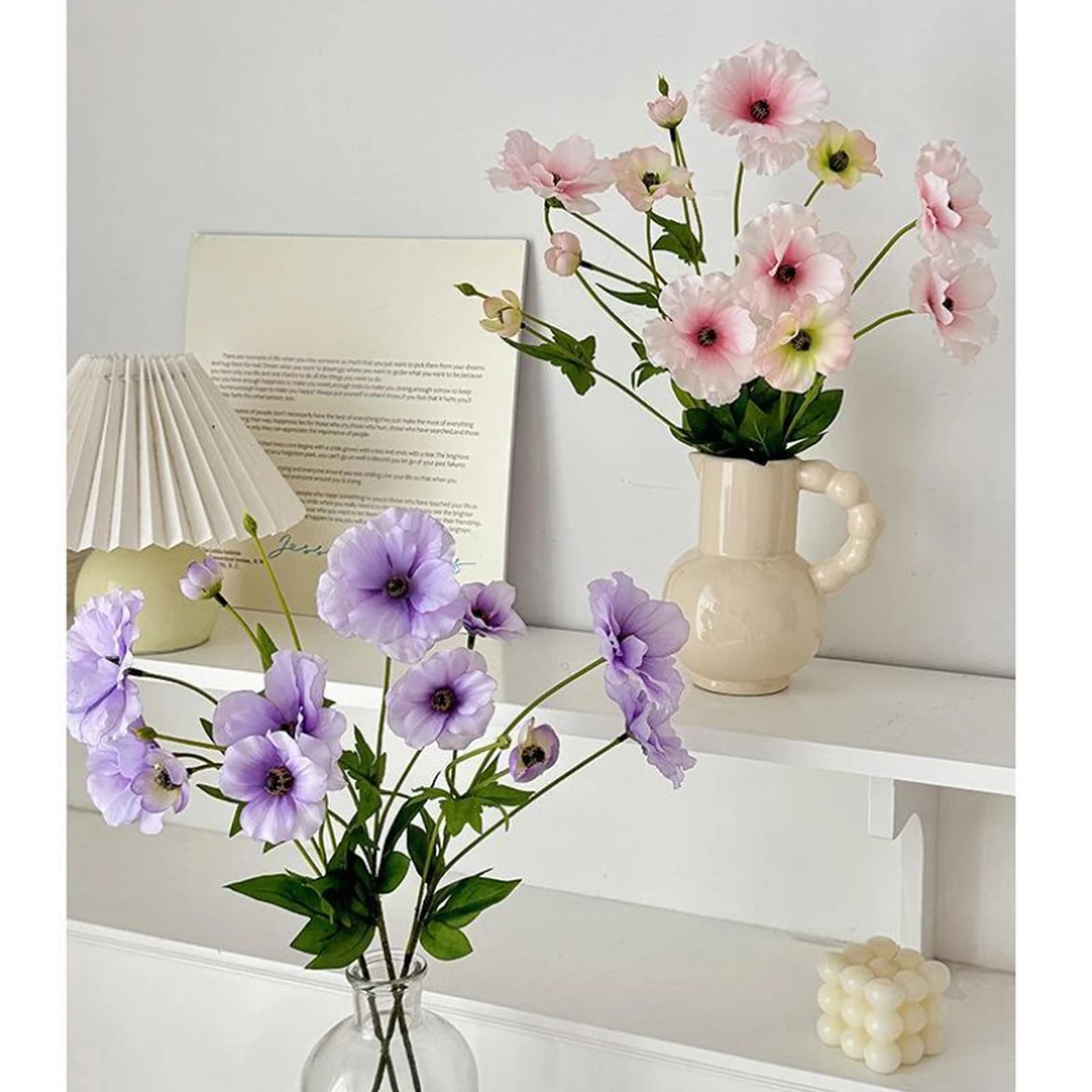 Artificial Peony Bouquet Fake Flowers UV Resistant Faux Plants for Vase Wedding Decor
