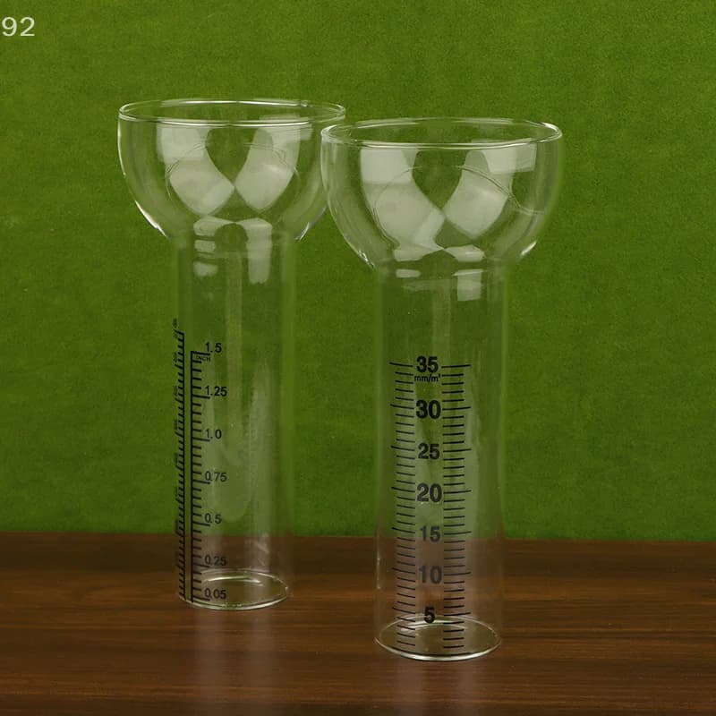 Vetro di ricambio per pluviometro Calibro di precipitazione Calibro di acqua piovana in vetro 35mm Tubo di misurazione della pioggia esterna Strumenti di prova da giardino