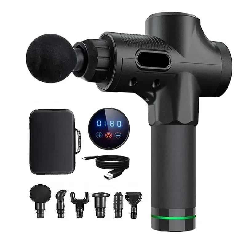 1PC 6 Head Electric Changing Massage Gun Replaceable Head Massage Gun Back Body Muscle Fitness Tool