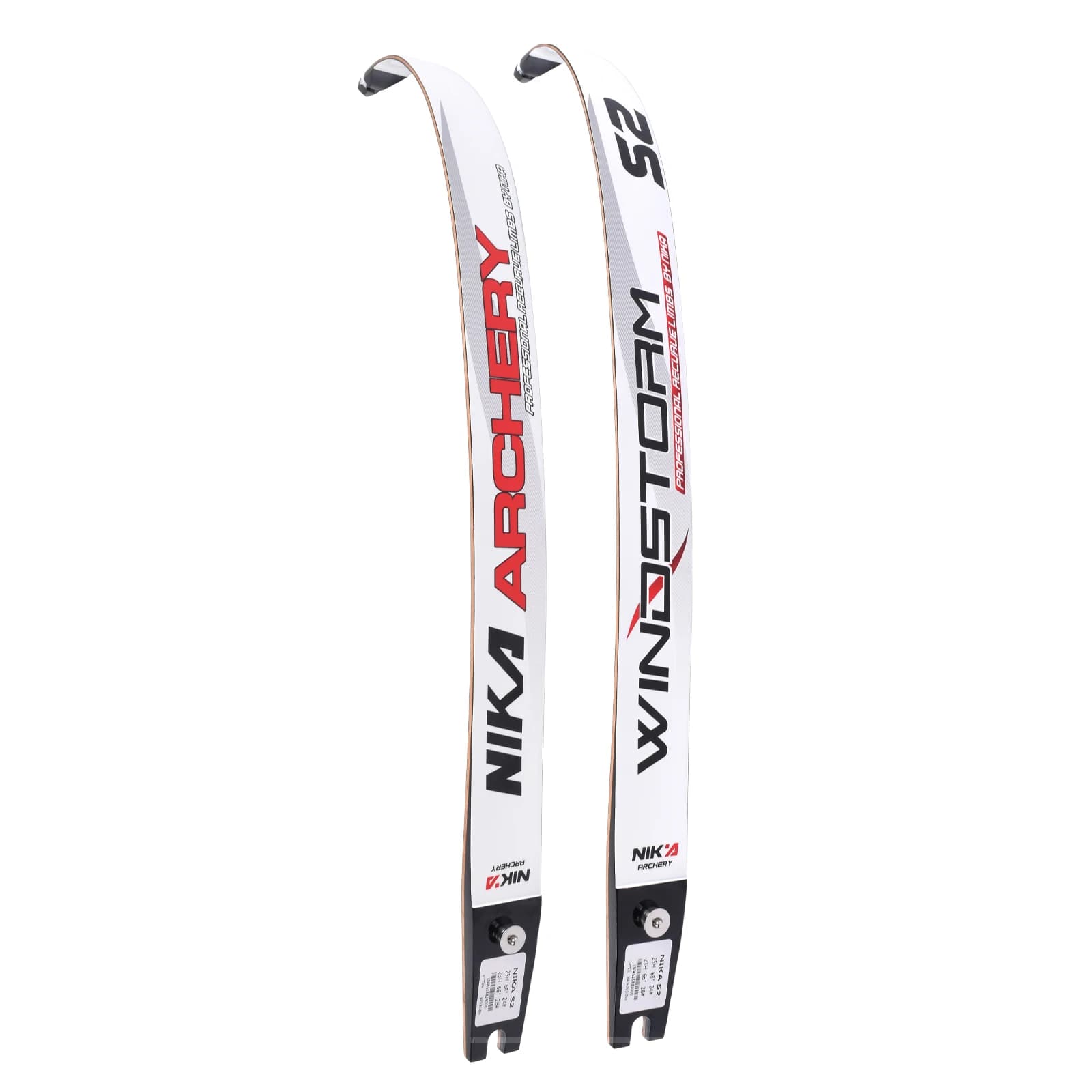66 Inch S2 ILF Recurve Bow Limbs, 12LBS-40 LBS, Intermediate Archery Training Target Shooting Accessories