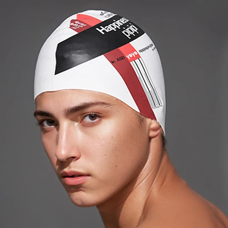 Large size comfortable unisex swim caps for happiness, accessories for men and women, waterproof fish tail