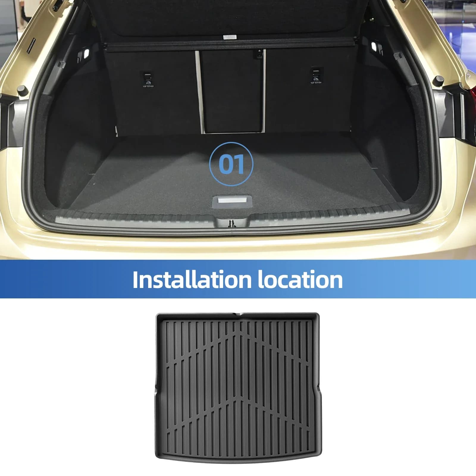 Smabee for Audi Q4 E-tron 2022-2025 2026 (Not Fit Sportback) Car Floor Mats Cargo Liner Trunk Backrest Pad TPE 3D Accessories