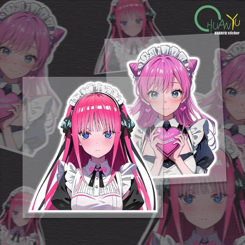 JDM Cute Girl Anime Adesivo per auto Adesivo per auto Paraurti per moto Finestra per auto Adesivo riflettente impermeabile Adesivo per auto