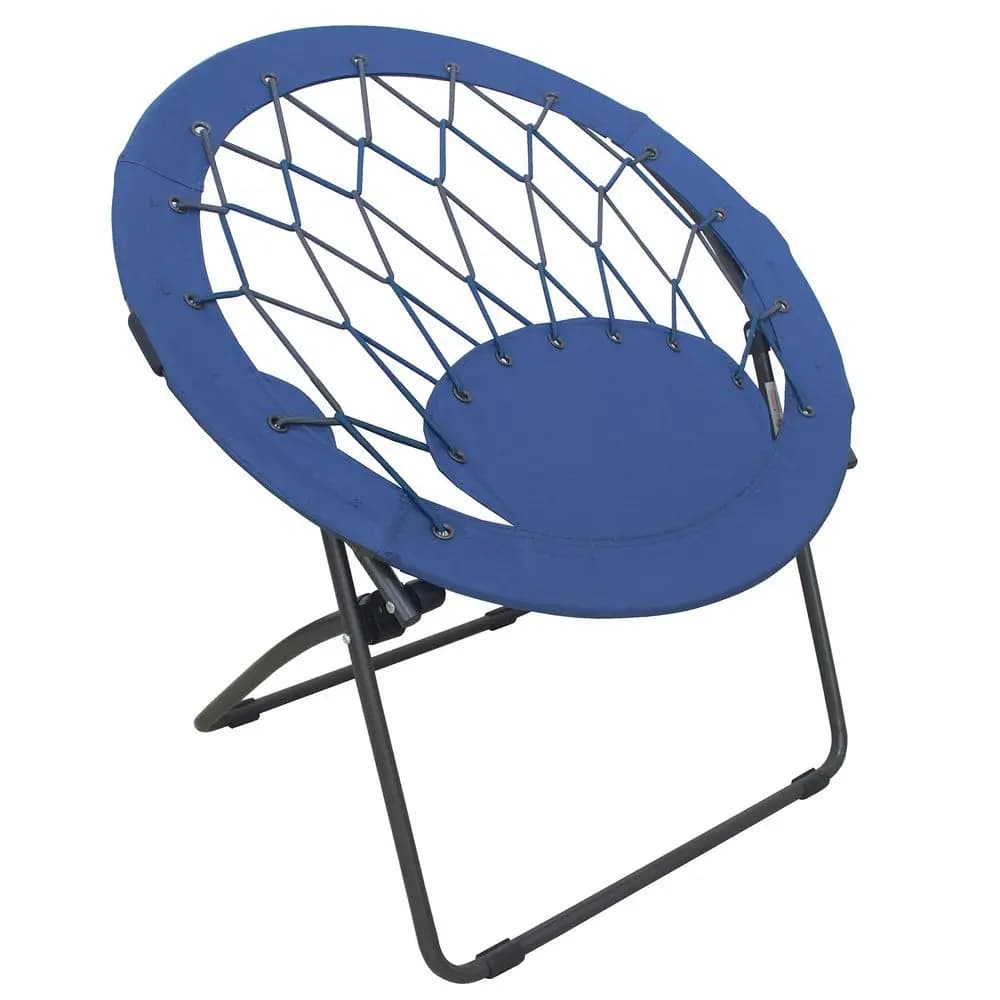 Comoda sedia pieghevole portatile con telaio in metallo resistente, perfetta per giocare, leggere, dormitori e camere da letto, Blu