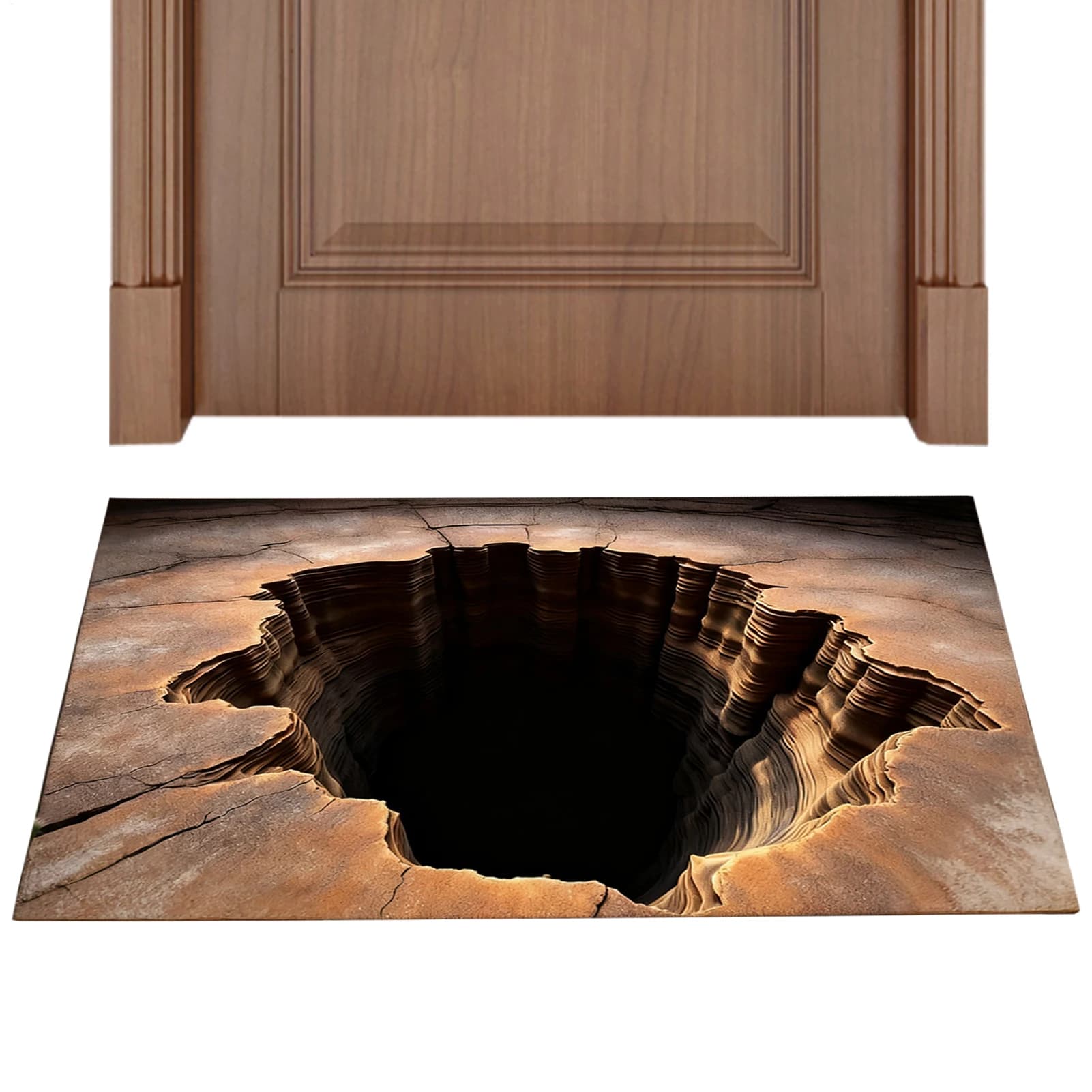Tappetino 3D Illusion Zerbino antiscivolo Decorazione della stanza Tappetini antiscivolo per ingresso Cucina Bagno Ingresso Patio Camera da letto