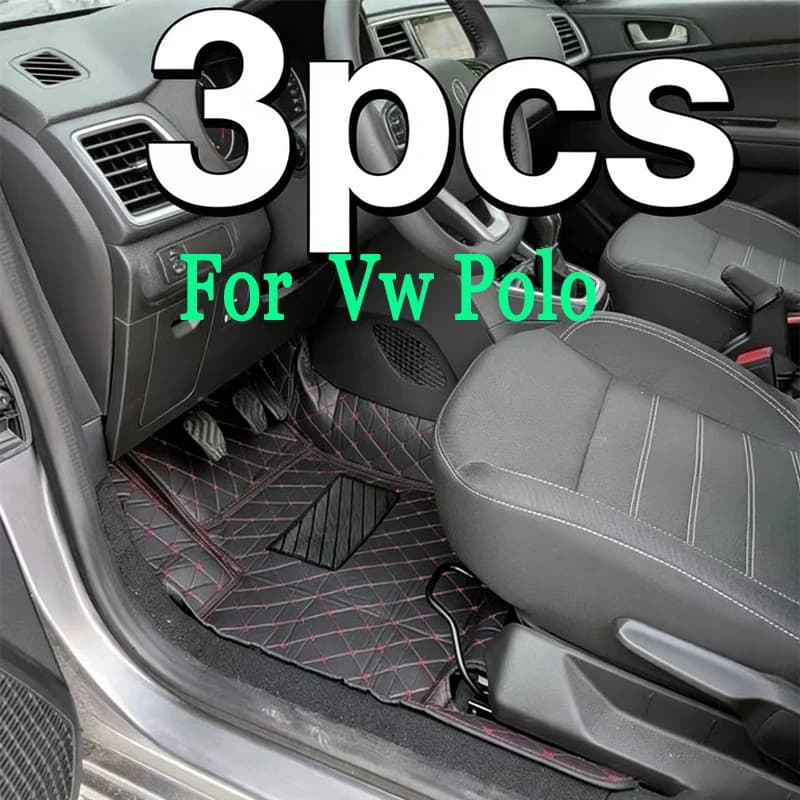 Tappetini Auto Personalizzati per Volkswagen VW Polo 2006-2010 2011-2018 2019-2023 Polo GTI 2012-2017 Accessori Interni Auto
