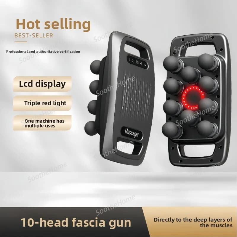 1 Pezzo Massaggiatore Multifunzionale Professionale per il Rilassamento Muscolare con Pistola per Massaggio a Vibrazione Multi-testa