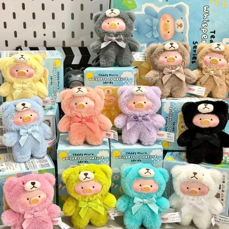 Nuovo Toyzero+ Autentico Lulu Pig Teddy Mini'S Serie Sussurri della Natura Blind Box Portachiavi Bambola Kawaii Imbottita Ciondolo Charm per Borsa