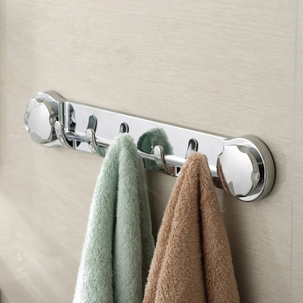 1PC No Drill Heavy Duty Towel Coat Hooks Suction Cup Wall Hook Kitchen Spoon Hooks Multi Functional Hangers Bathroom Accessories
