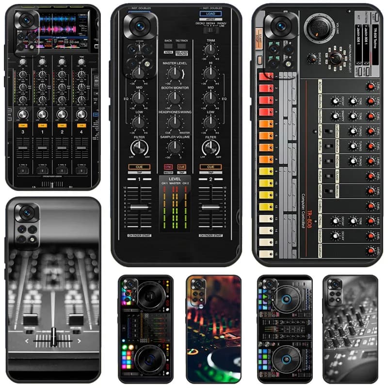 Music DJ Controller Mixer Case For Xiaomi Redmi Note 12 11 8 9 10 13 Pro 12S 11S 10S 9S Redmi 13C 9C 10C 12C Cover