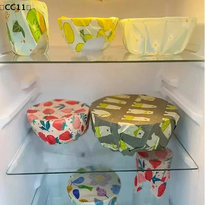 maveraCC11✪Beeswax Food Wrap Eco Friendly Wrap Sostituzione organica Cera d'api naturale Riutilizzabile Motivo misto Cera d'api Avvolge Ciotola Copertura
