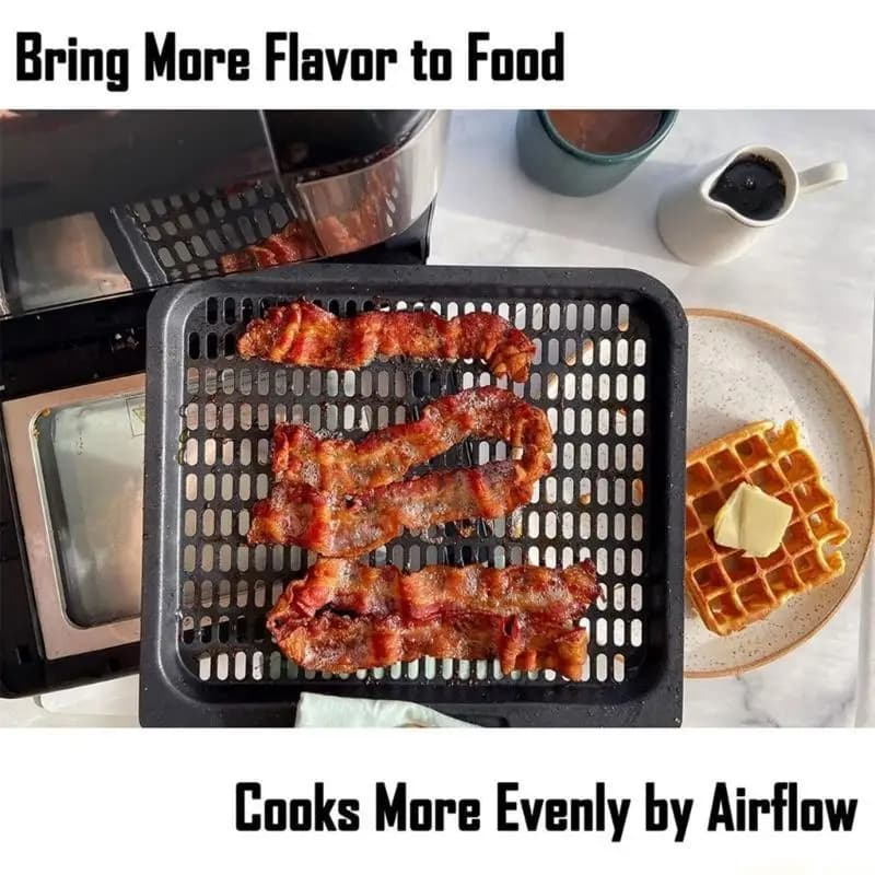 D0AB Carbon Steel Fryer with Roasted Oven Grid Kitchen Tray for Tools