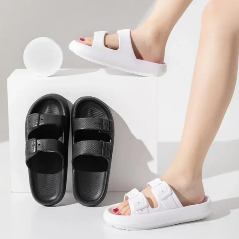 Women Platform Slippers Summer New Thick Bottom EVA Sandals With Arch Support Comfy Beach Shoes Unisex House Bath Slides