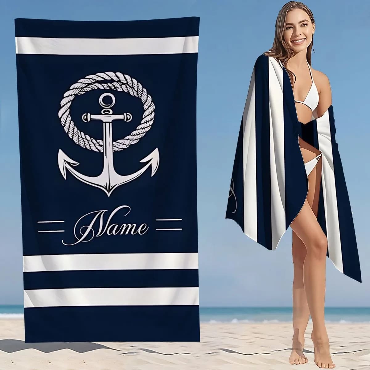 Asciugamano Personalizzato in Cotone 100% per Spiaggia, Viaggio, Bambini, Sauna, Spa, Asciugamani Grandi per Bagno, Asciugatura Rapida, Asciugamani da Donna