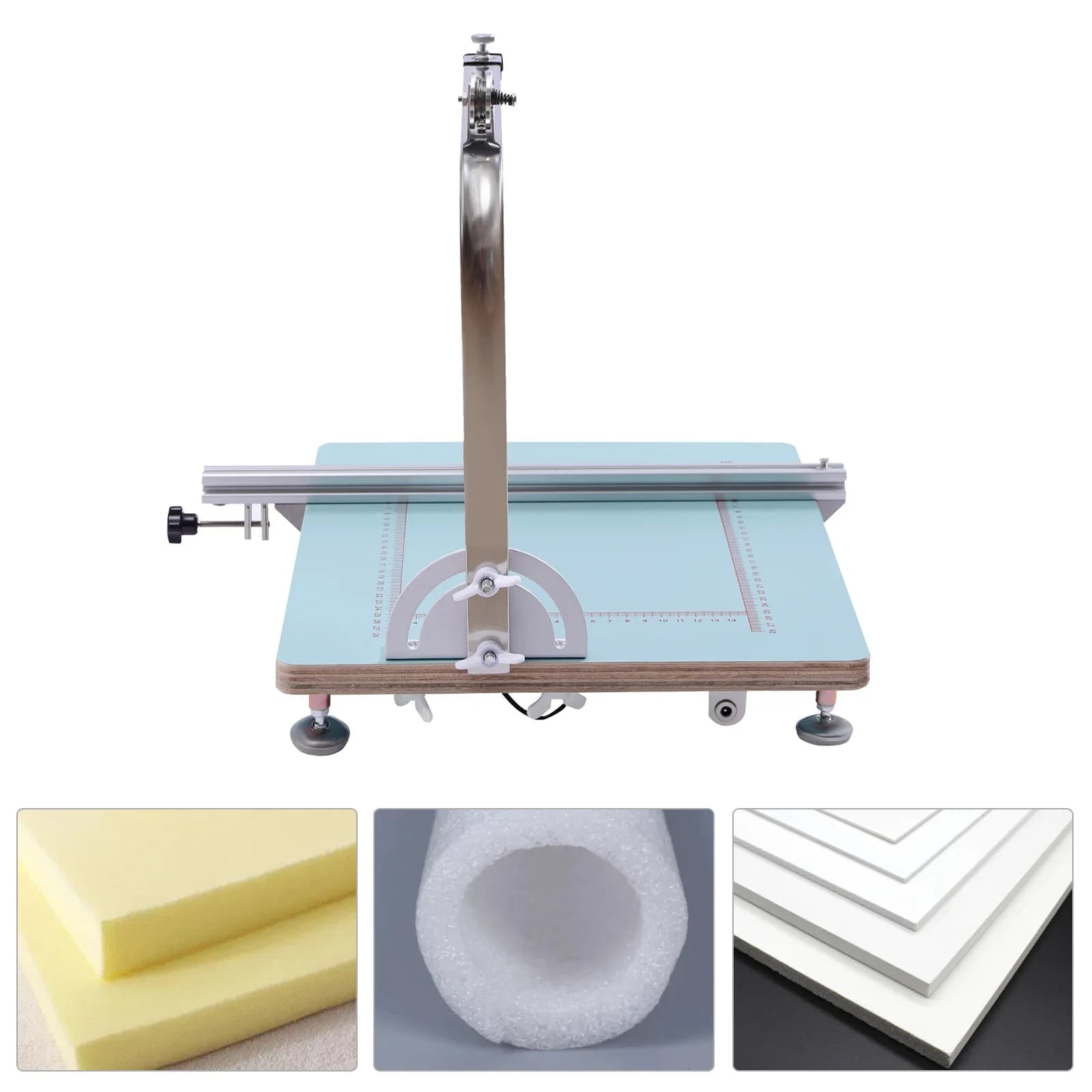 Macchina da taglio per schiuma, tavolo da taglio per schiuma a filo caldo 0-932 ° F Regola la temperatura Display a LED Circolare Die 0-9,84 pollici Altezza di taglio