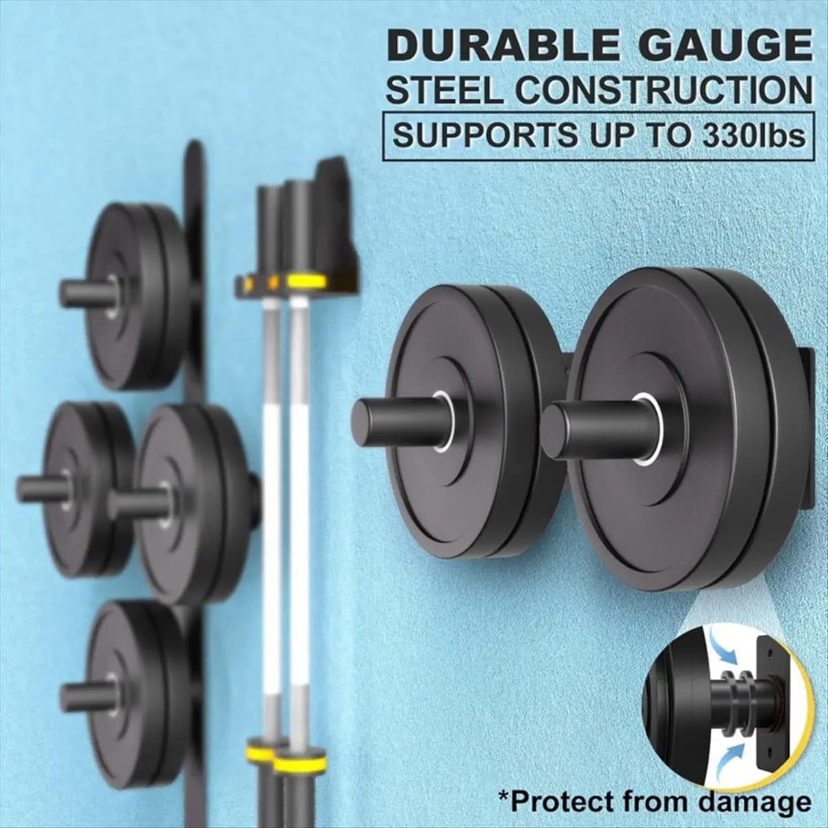 2026 Trend 1Pc Wall Mounted Weight Plate Holder Weight Rack Storage for Weight Plate Wall-Mounted Plate Rack Barbell Plate Rack