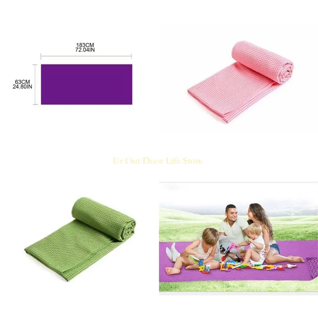 Tappetino da yoga antiscivolo 77UF, asciugamano da yoga, assorbente del sudore, multiuso